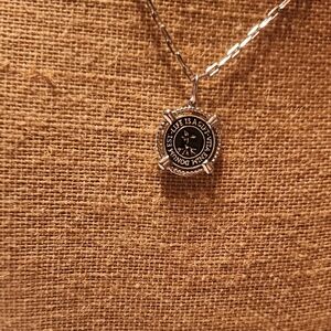 Origami Owl Silver and Black Round Locket Necklace